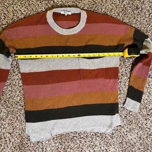 Madewell Multi-Colored Thick Stripe Knit Sweater | Cozy Cotton Blend | XXS